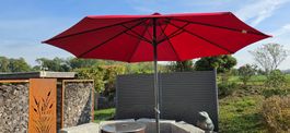 Sonnenschirm rot, Marke Trentino, 3 m Durchmesser