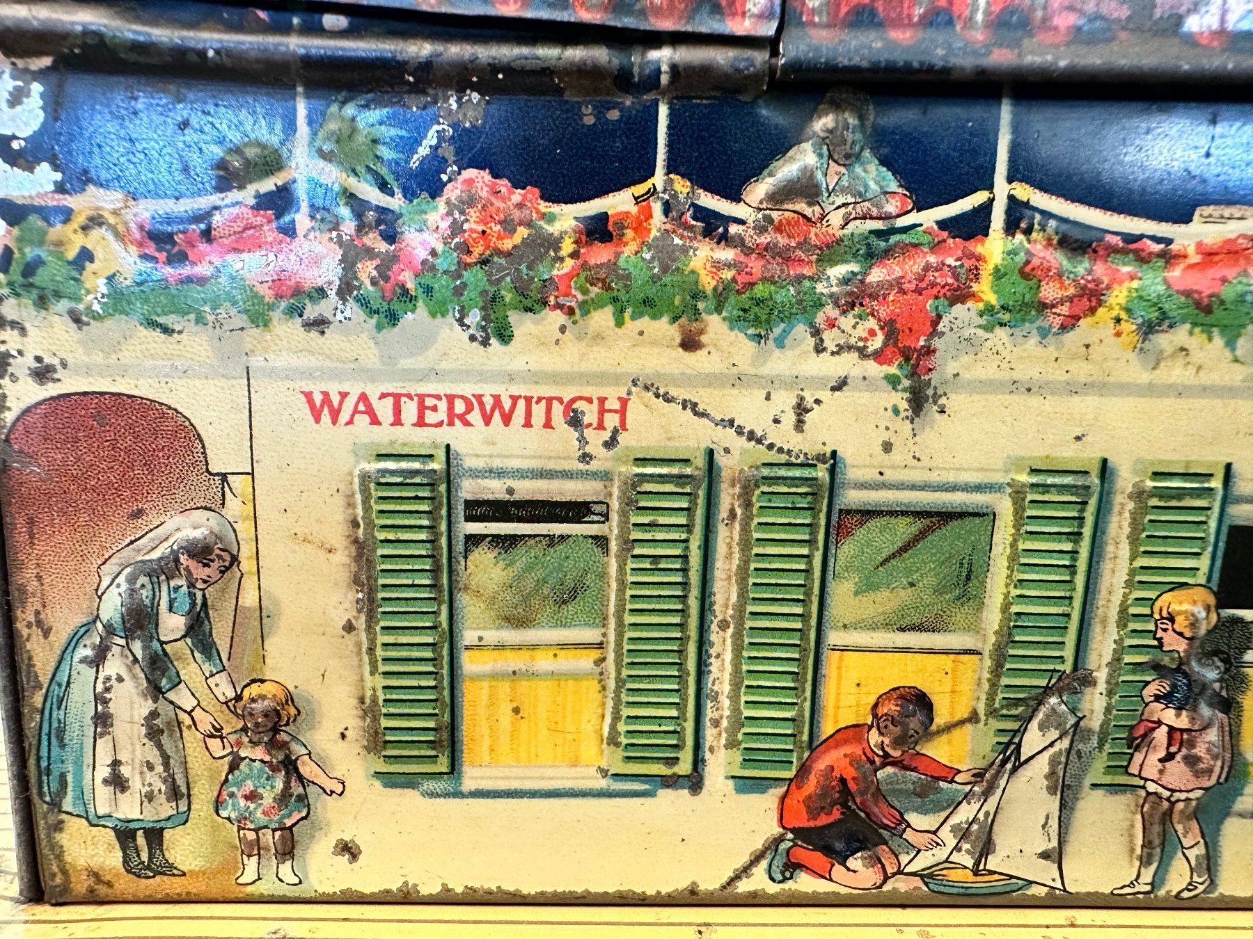 Giocattoli: Hausboot "Waterwitch" Biscuitdose , 1920er Jahre – Usato da Seuzach venduto da Jage 5