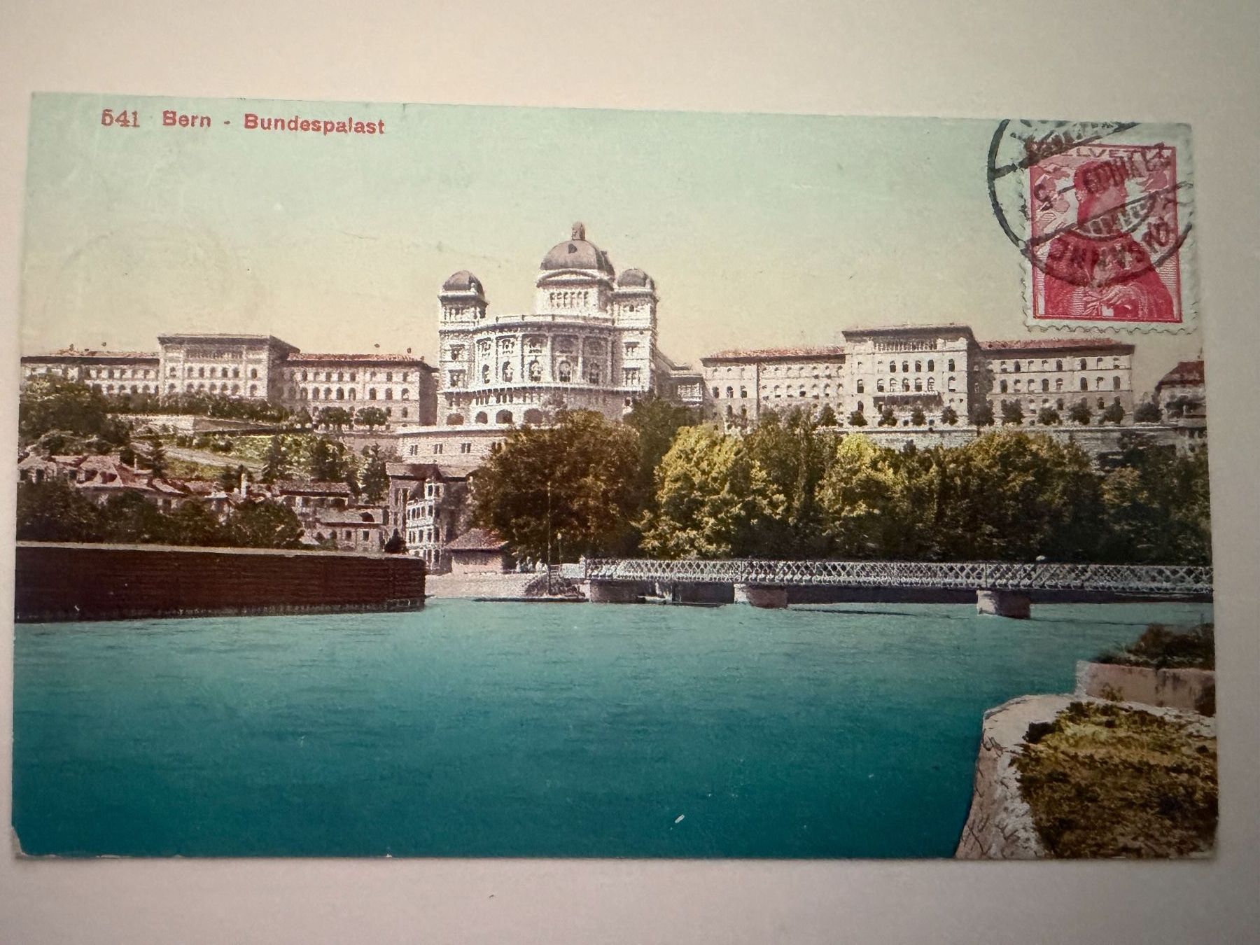 Cartoline postali: Bern - Bundeshaus 1909  - Ansichtskarte – Usato da Tegerfelden venduto da siebenmacky