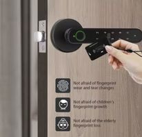 Serrure de porte intelligente  empreinte digitale, carte-clé