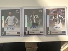 Topps Juventus Legenden 3 Autogramme