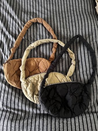 Trendige gesteppte Handtaschen, 3 Stück