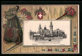 AK Zürich, Partie an der Tonhalle, 1910