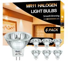 6 Stück Langlebig MR11 12V 20w Dimmbar mit Glasabdeckung