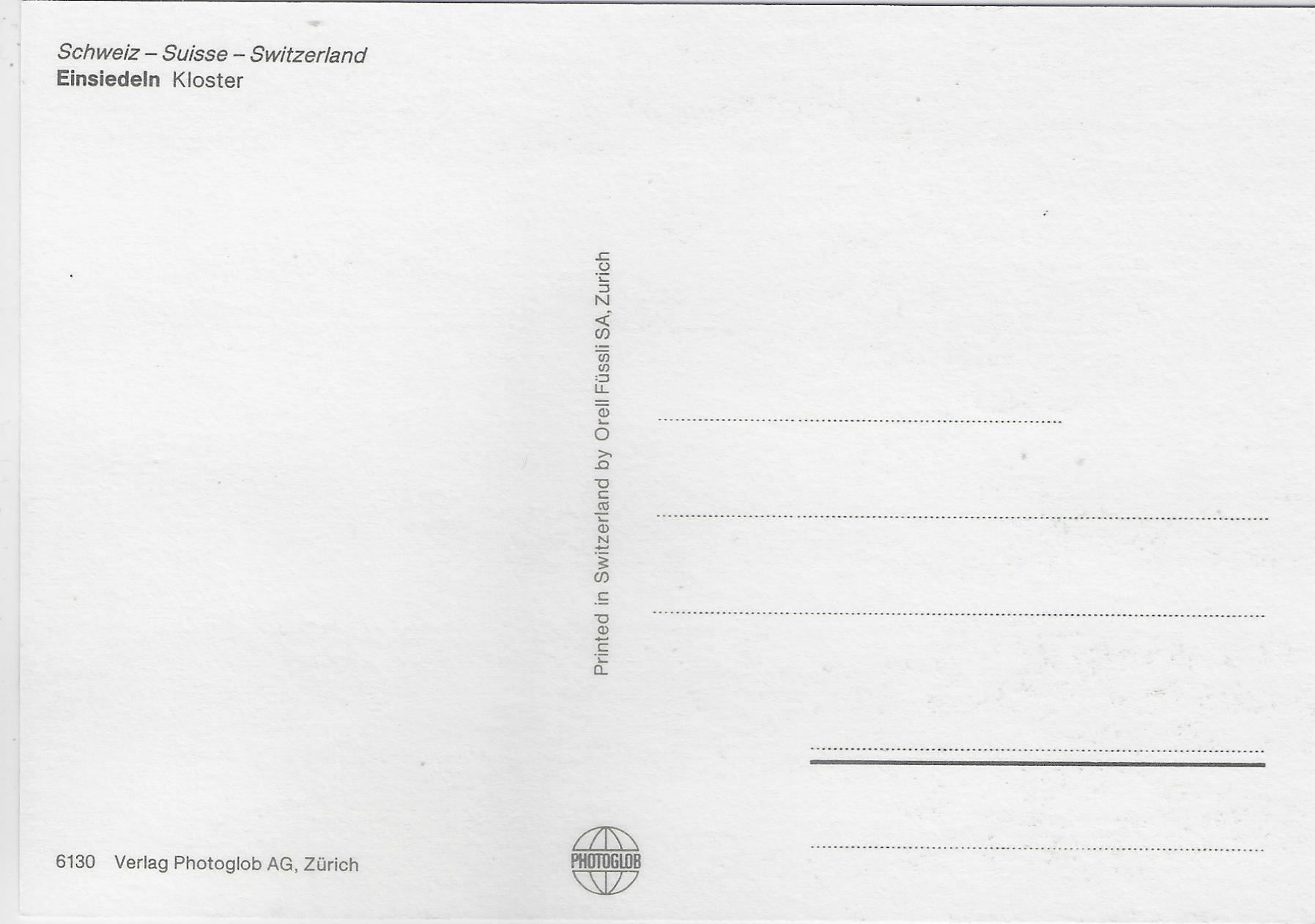 Ansichtskarten: Einsiedeln - Kloster – Antik aus Ettingen von Kartenplanet 1