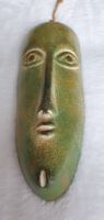Authentische Wandmaske Keramik Made in Mexico Vintage Deko