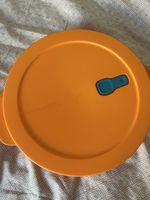 Tupperware Teller Kinderteller orange mit Deckel Verschluss