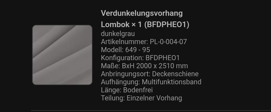 Rideaux: Verdunkelungsvorhang dunkelgrau – Neuf (Voir description) à Alterswil FR par mel_ym6w 3