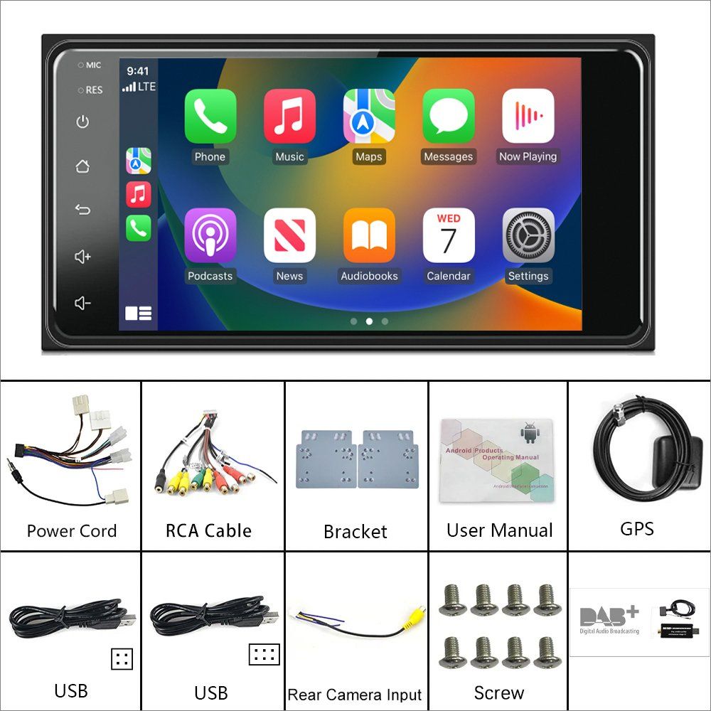 écran Android Auto Autoradio Android 15 Hikity 2+64GB Pour Toyota Avensis 2003-2009 - 9 Pouces CarPlay CarPlay Android Auto