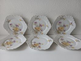 6 x anciennes assiettes à dessert / 6 x alte dessert Teller