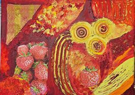 Acryl Erdbeere 30x40cm