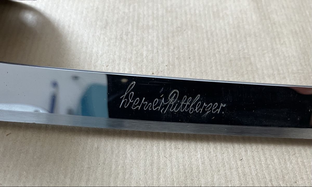 Pattini da ghiaccio: Antike Schlittschuhe, Werner Rittberger eingraviert – Usato da Burgdorf venduto da blume016 3