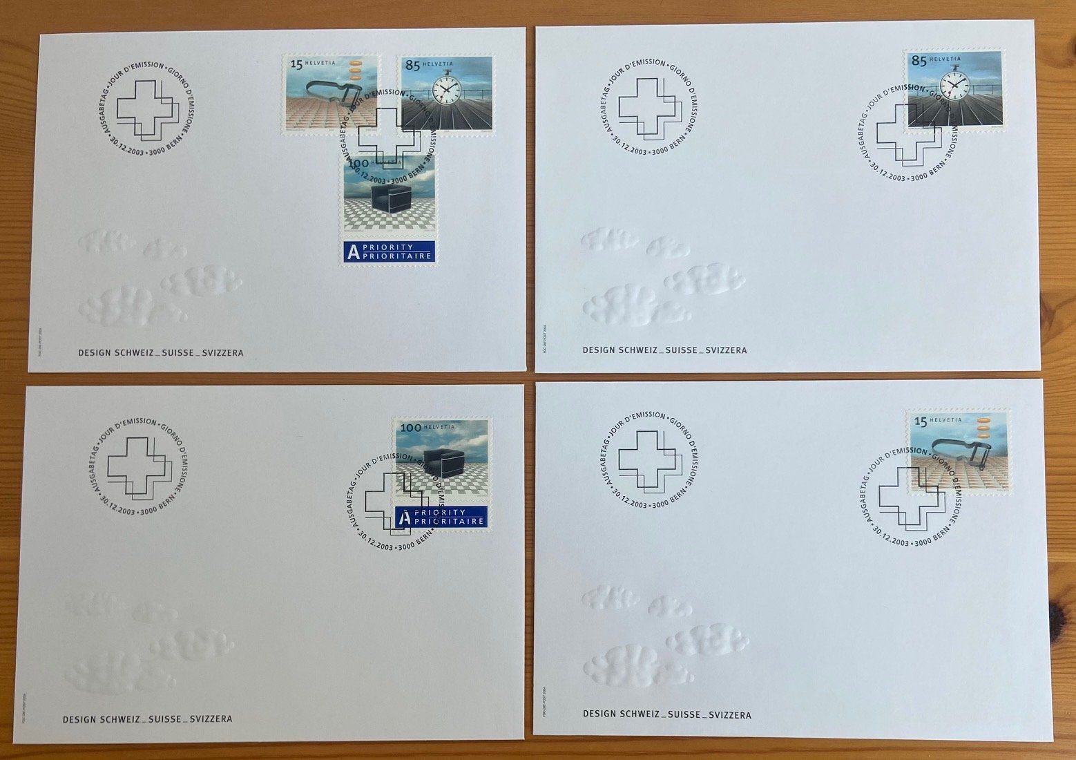 Tutti i francobolli: 2003, DESIGN, 4 ILLUSTR. FDC, EINZELWERTE+SATZ – Usato da Pura venduto da ulisse1957