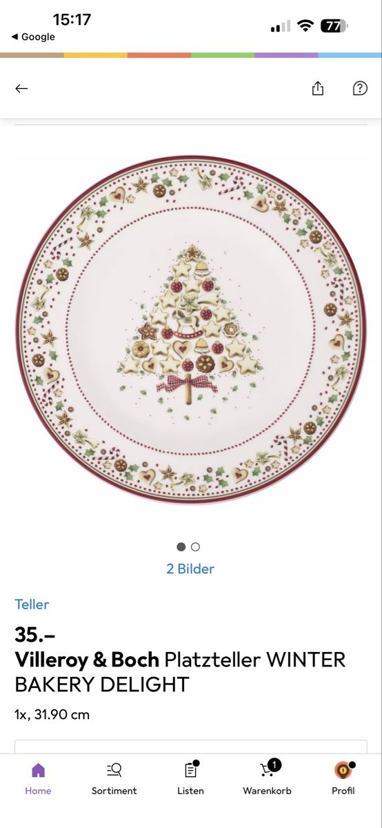 Villeroy & Boch Toutes les décorations: Platzteller  – D'occasion à Glattpark(Opfikon) par ConnyLee 1