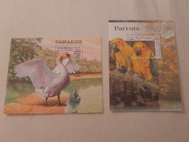 Série de timbres rares Somalie, Canards et Perroquets, 1996!