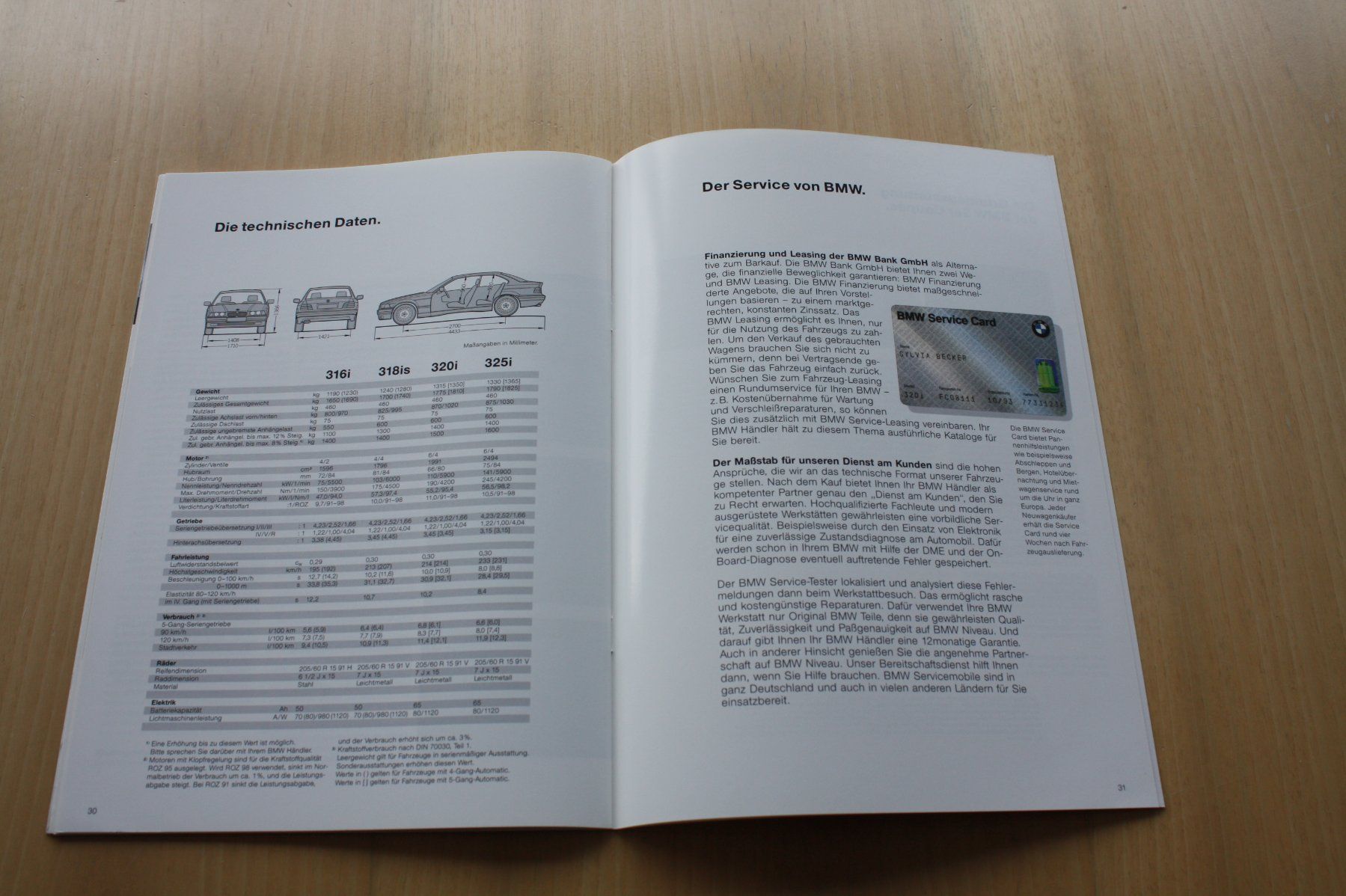 BMW Documenti: BMW 3er Coupes Prospekt 1994 – Usato da Wikon venduto da erwin400 8