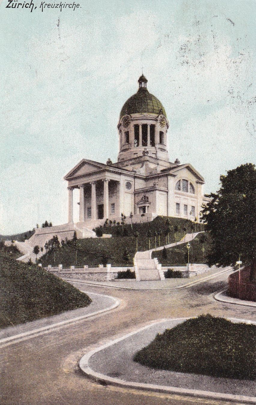 Cartoline postali: Zürich Kreuzkirche 1907 – Usato da Cormoret venduto da Pascalll2001