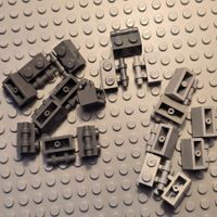 Lego 19x Stein 1x2 mit Griff (30236) hell+dunkelgrau