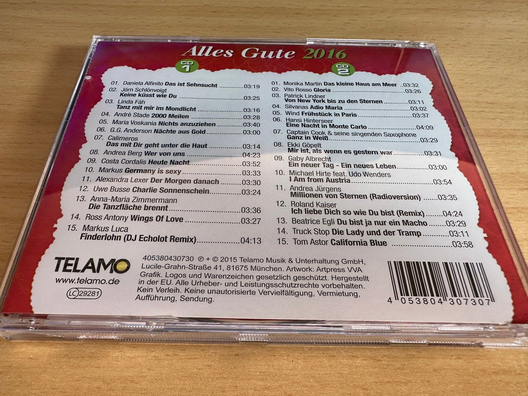 CDs: Alles Gute 2016 - Die schönsten Lieder zum Geburtstag - 2 CD – D'occasion à Rikon im Tösstal par Alpenmutz 1
