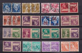 CH Briefmarken Lot "Kehrdruck"
