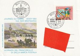 Tag der Briefmarke 1984 Vevey , Karte