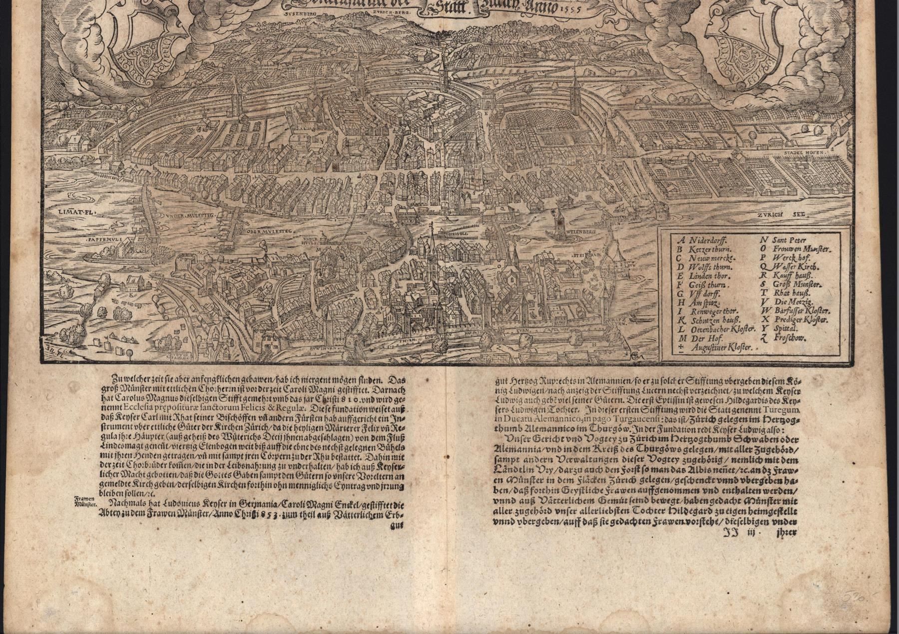 Cartine & Atlanti: Zürich Originalholzschnitt 1595 – Usato da Rafz venduto da Helvet32 2