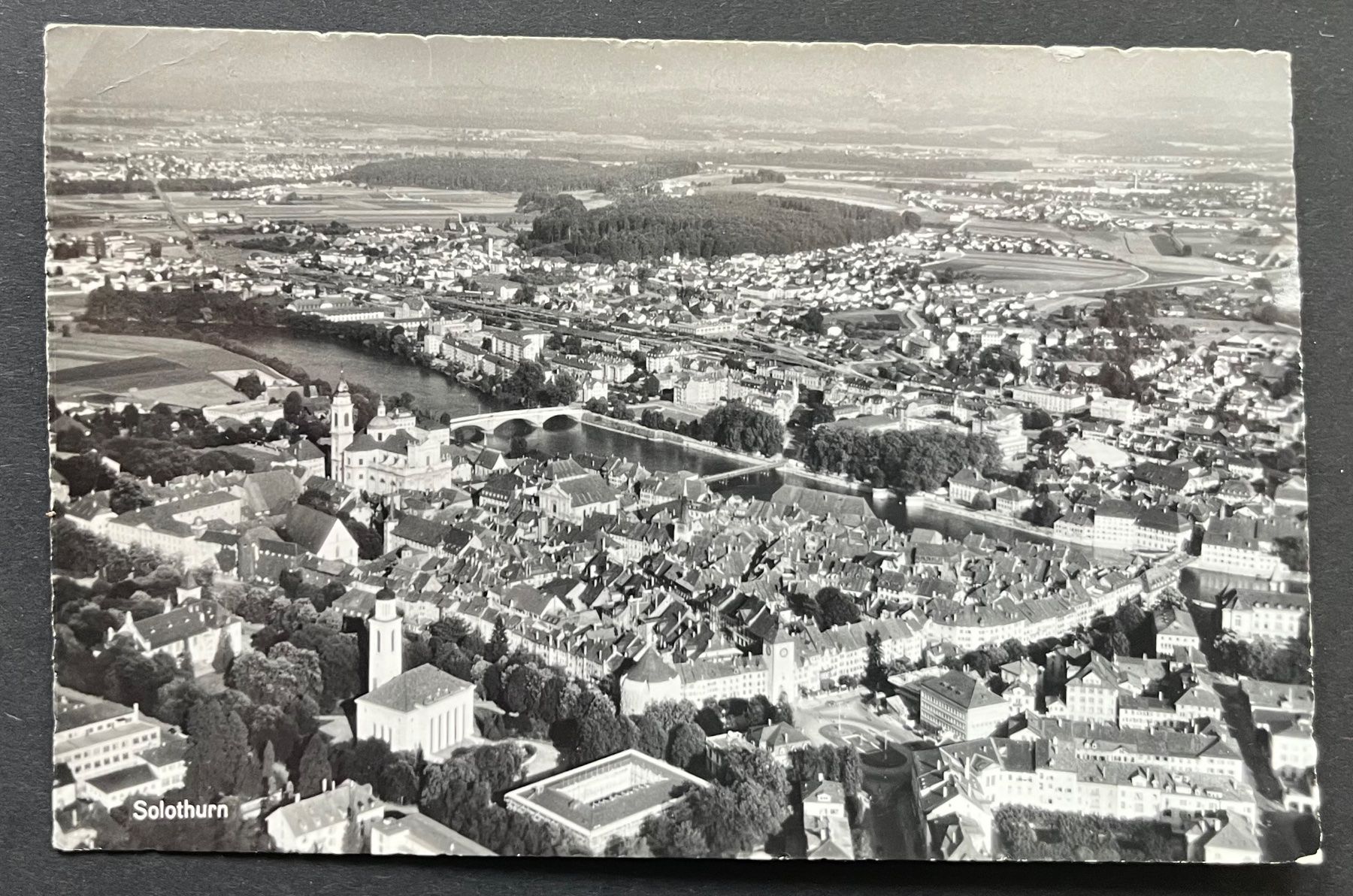 Cartes postales: Solothurn, Flugaufnahme ca. 1950 – D'occasion à Ostermundigen par DaxKarten-75
