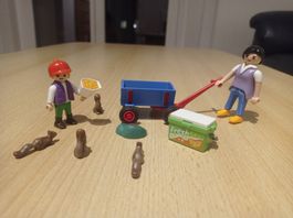 Playmobil Besucher mit Bollerwagen