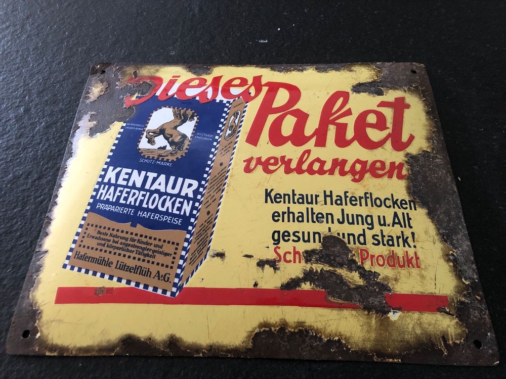 Kentaur Haferflocken Emailschild | Kaufen auf Ricardo