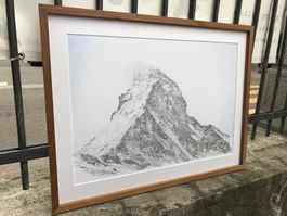Kunstbild Matterhorn Armin Wydler Bleistift/ Farbstift