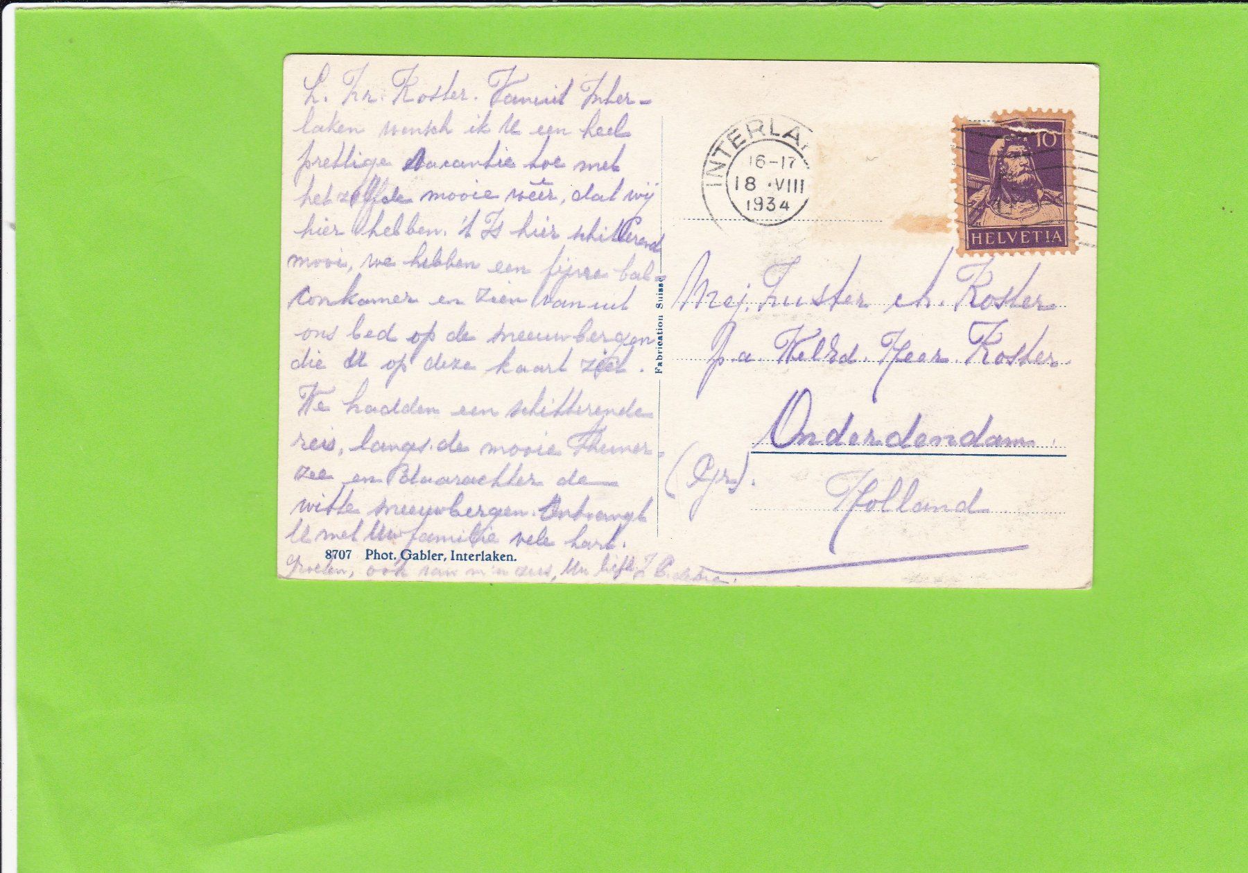 Cartes postales: Interlaken, Heimwehfluh – D'occasion à St. Peterzell par neckertal 1