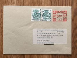 Echt gelaufener Brief 10.12.86, 8500 Wil, aus Markenheft