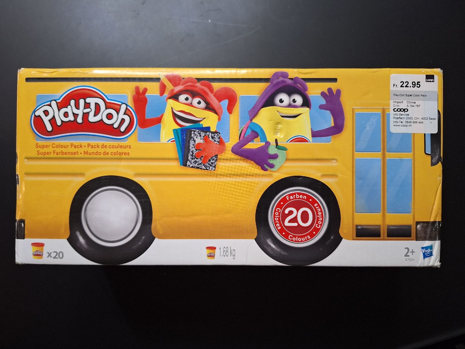 Play-Doh Materiale per modellare: Play-Doh Schulbus Super Colour Pack, 20 Farben, NEU – Nuovo e nell'imballaggio originale da Jegenstorf venduto da Cherry94 2