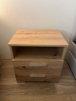Bedside table in light wood (Mömax)