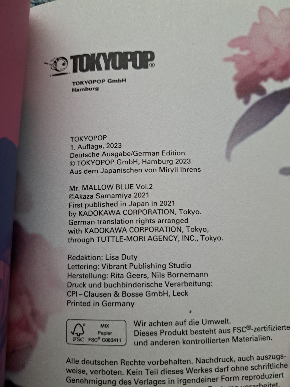 Comics: Mr. Mallow Blue 1,2 Manga – Gebraucht aus Killwangen von KIANA08 6