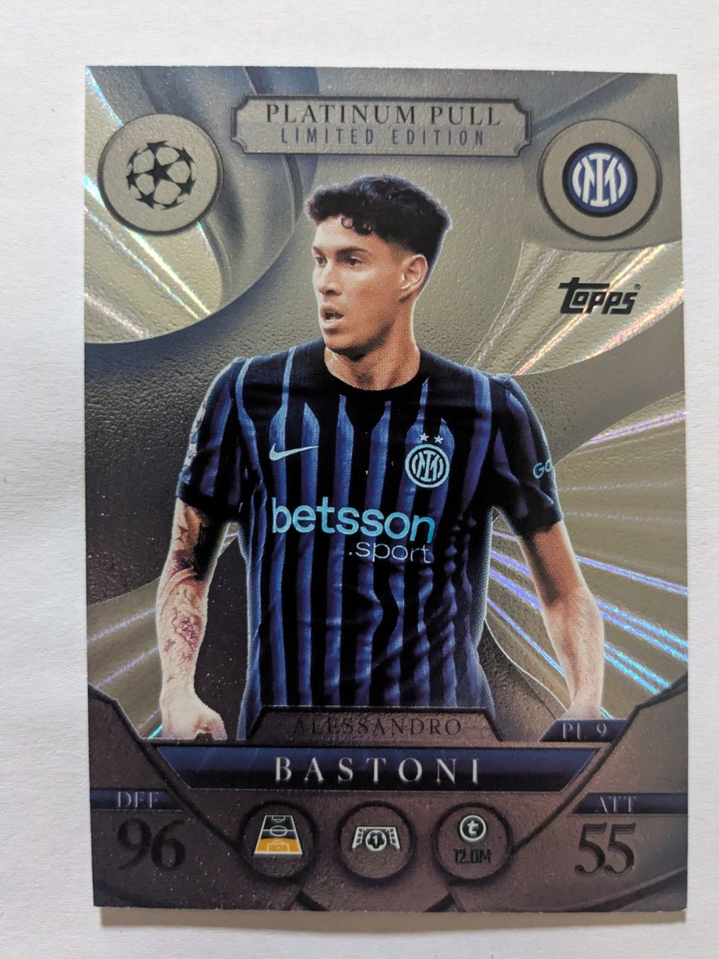 Topps Sammelbilder & Trading cards: Topps Match Attax 25/26 Platinum pull Bastoni – Neu (gemäss Beschreibung) aus Genève von x_m_2v65