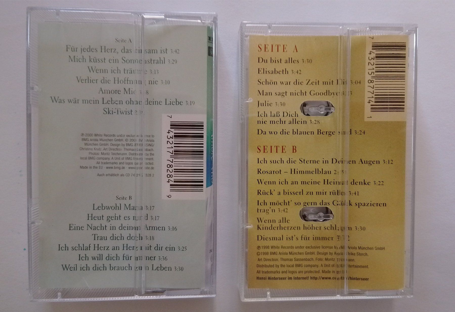 Kompaktkassetten: 2 musikkassetten hansi hinterseer – Gebraucht aus Zürich von var_gmw9 1
