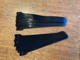Kabelbinder mit Klettverschluss schwarz 10 Stück NEU