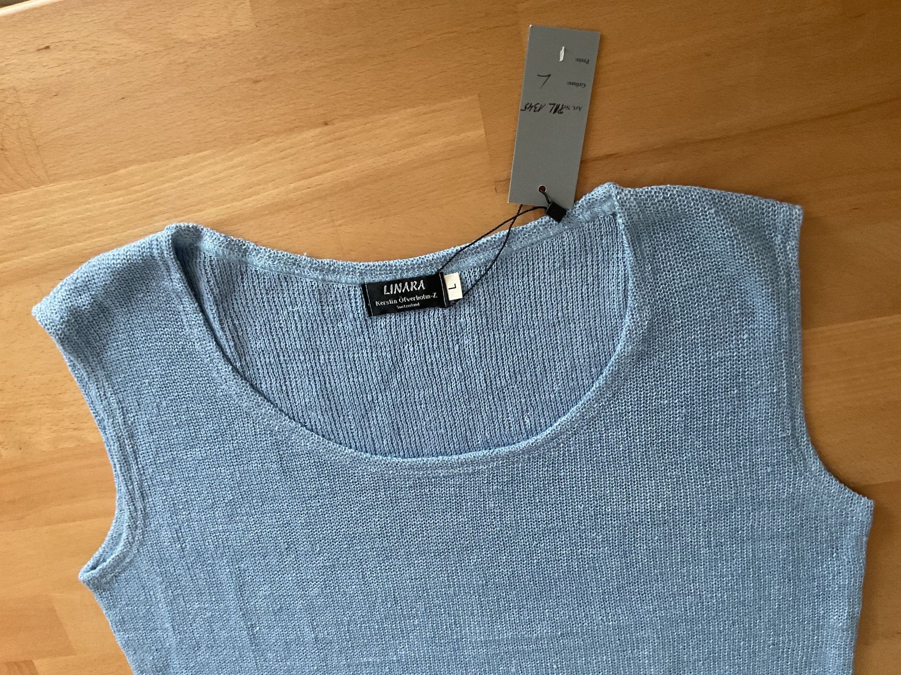 Pullover & Sweatshirts: Ärmelloser Linen Strick 🧶 Pullover Linara L – Neu (gemäss Beschreibung) aus Wil ZH von RiccardaWegmann 5