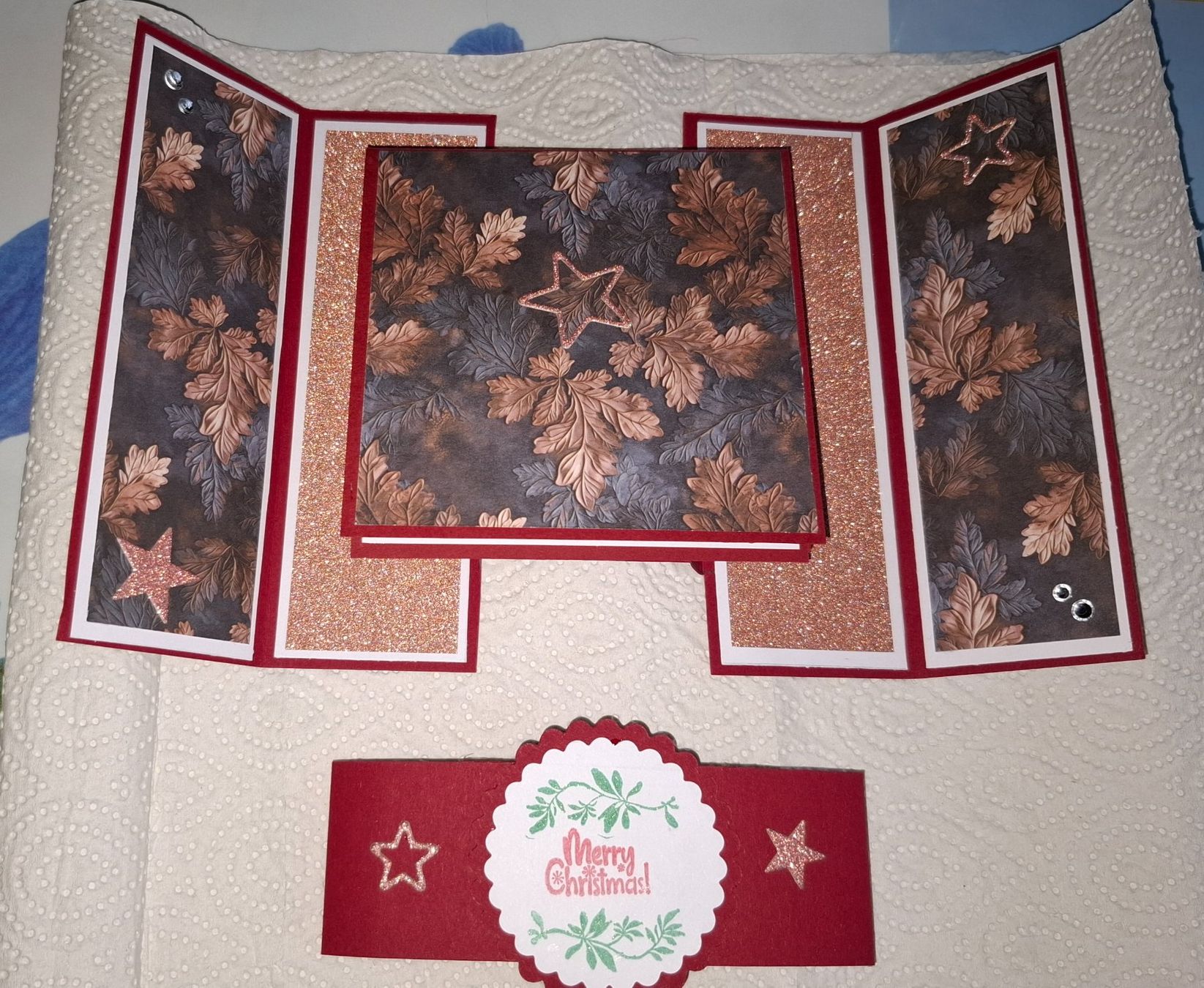 Cartes: Handgemachte Weihnachtskarte mit Kuvert rot – Neuf (Voir description) à Plagne par Reticulum01 2