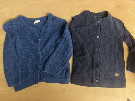 2 Strickjacken C&A und H&M blau Gr.74 