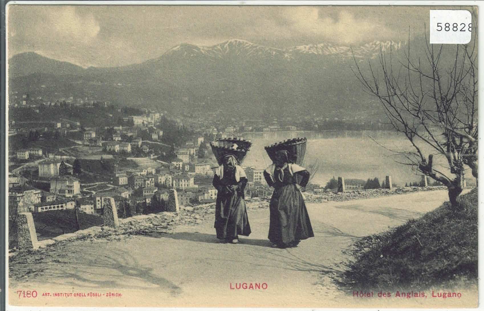 Cartoline postali: Lugano - animee – Usato da Ettingen venduto da Kartenplanet