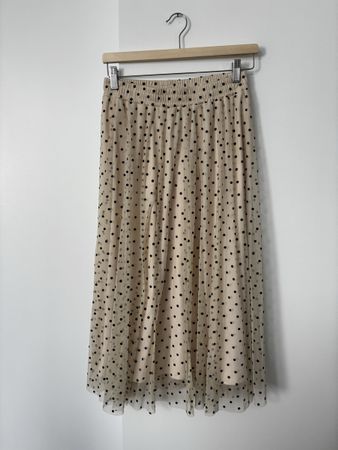 H&M Rock Tüll Polka Dots beige Grösse S neuwertig