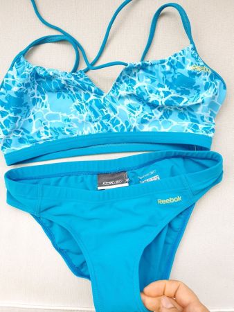 REEBOK BIKINI OBERTEIL + BADEHOSE XS TÜRKIS BEACH