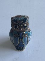 Kleine Eule Figur Cloisonné emailliert (S13)