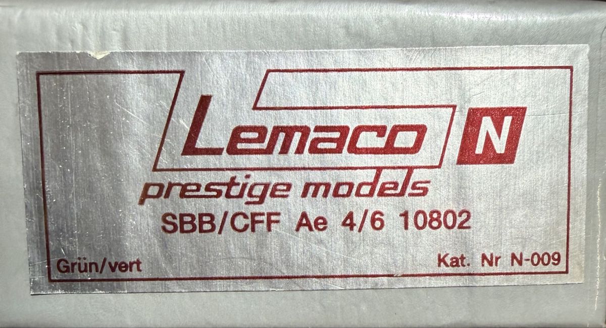 Lemaco Modellini di ferrovie: Lemaco SBB Ae 4/6 10802 Digital – Usato da Pfäffikon ZH venduto da HR89 5