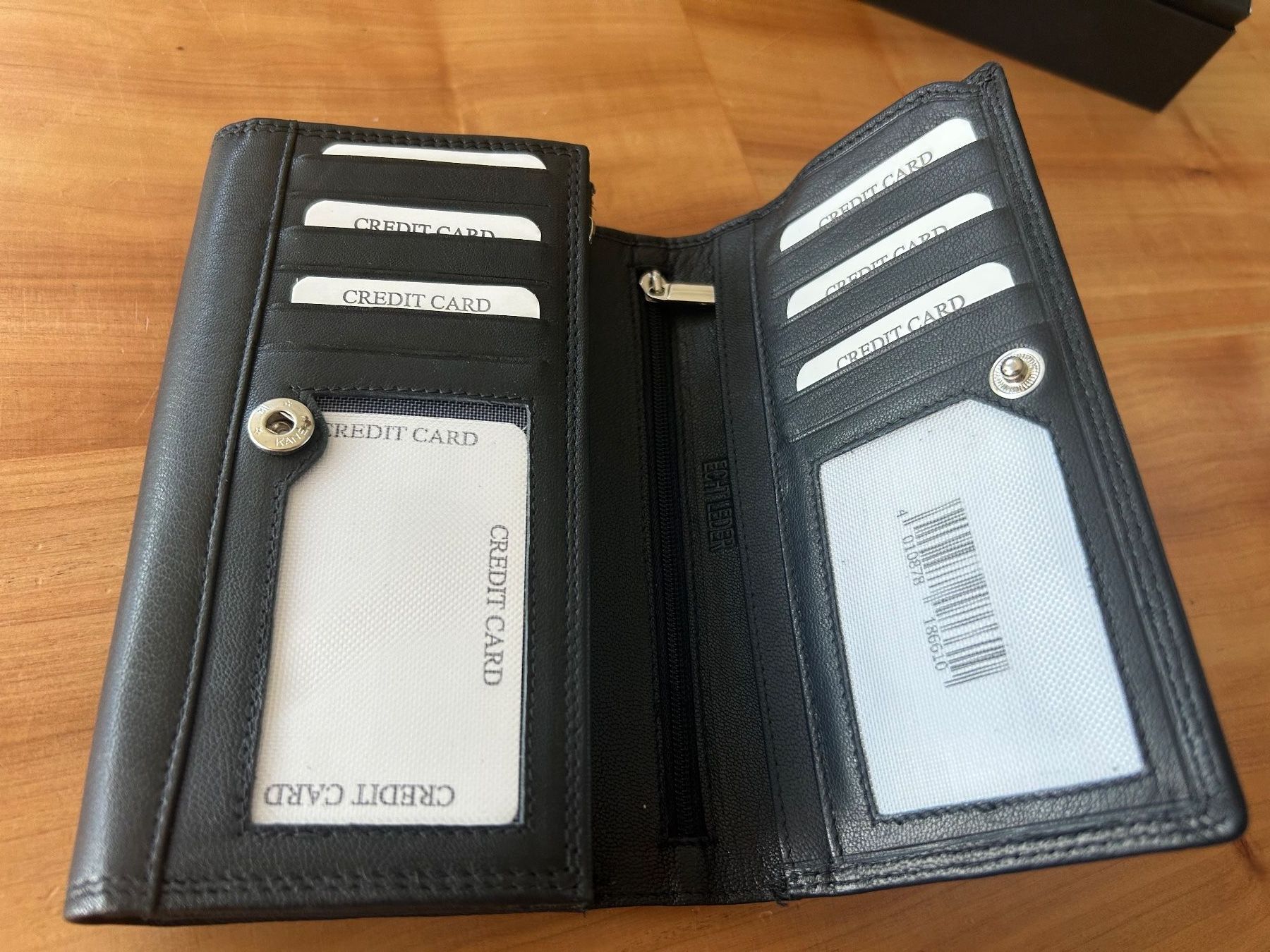 Portemonnaie: Geldbörse Leder Schwarz  Neu – Neu und originalverpackt aus Kaltbrunn von lagone1 1