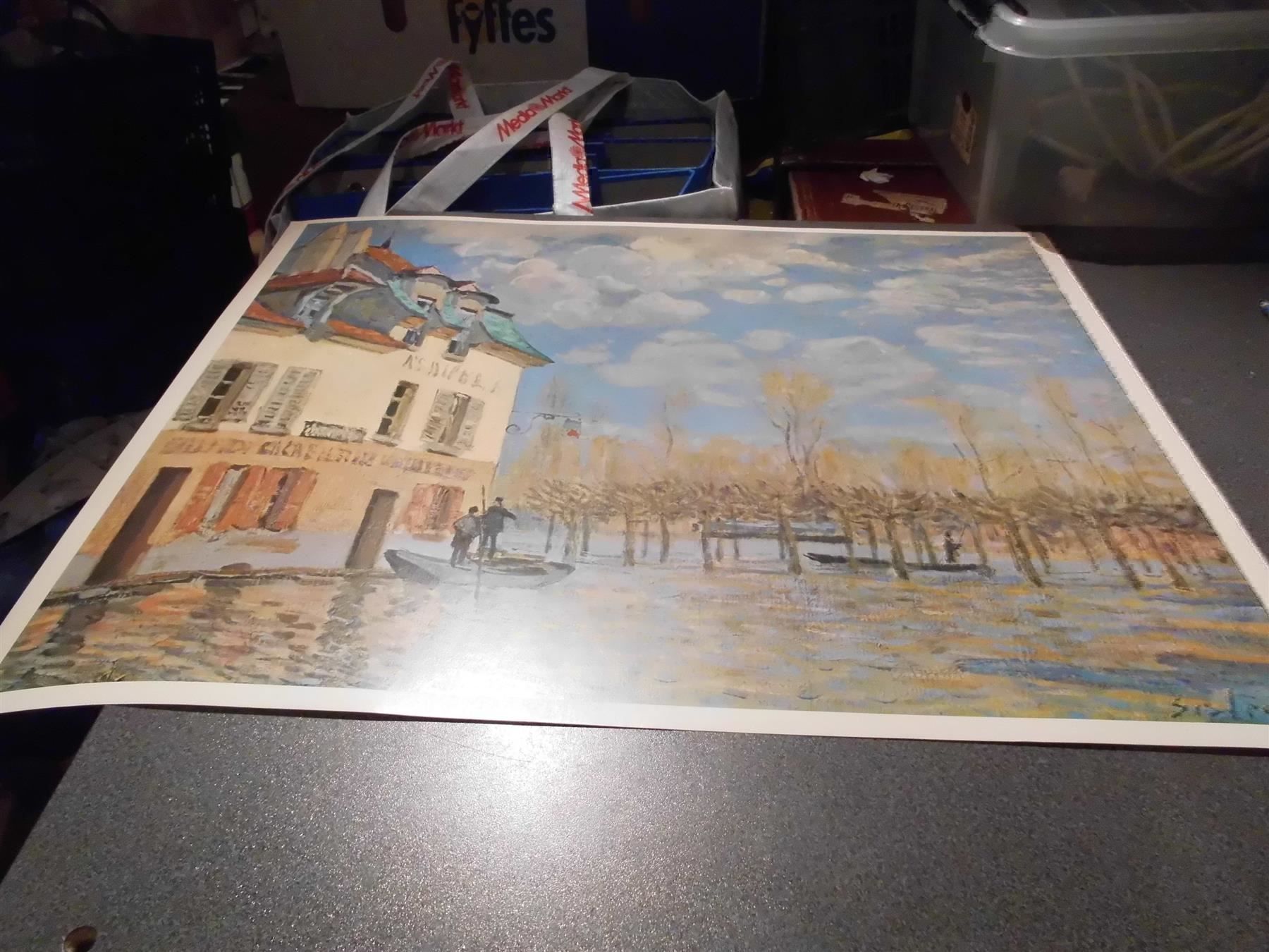 Foto & Immagini: Kunstdruck, Ueberschwemmung, Alfred Sisl – Usato da Zürich venduto da Motzkuh