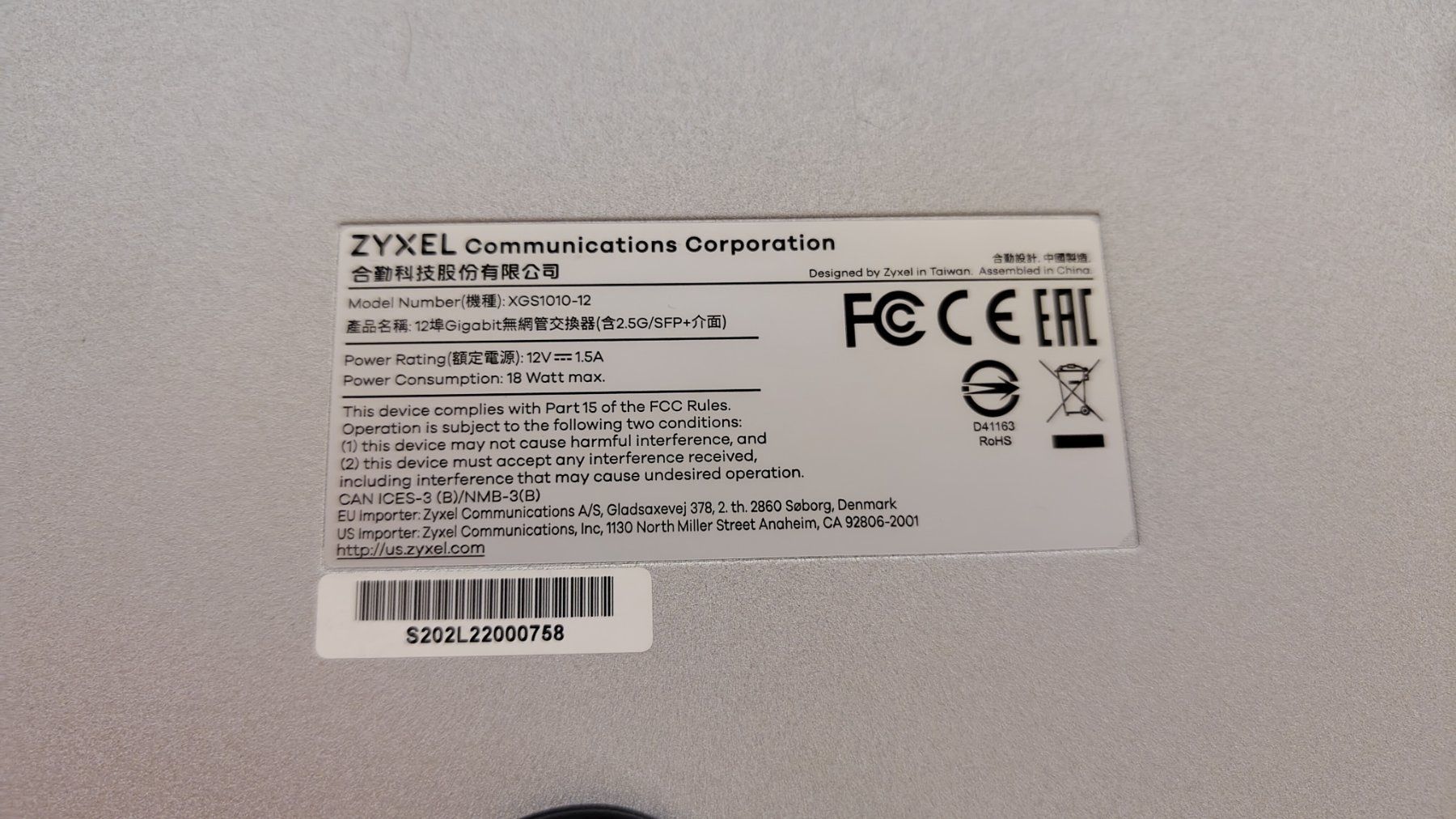Zyxel Hubs & Switches: Zyxel XGS1010-12 unmanaged Switch – Gebraucht aus Altdorf UR von chlanny 1