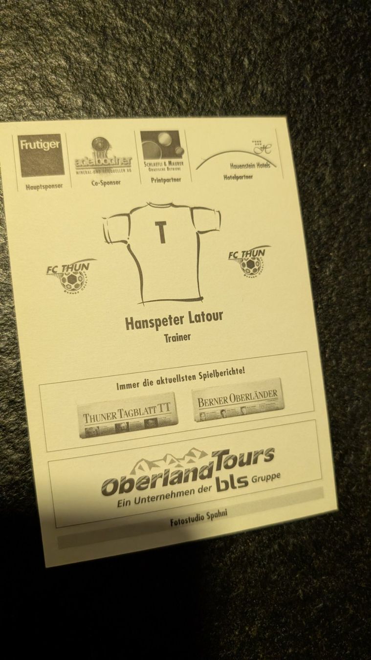 Autografi: FC Thun Autogrammkarten 29x Saison 02/03 – Usato da Rohrbach venduto da Zidane6 7